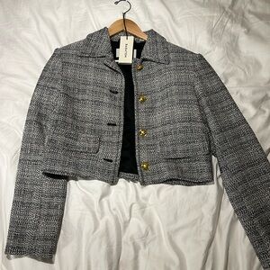 Tweed jacket from Aritzia by Babaton.